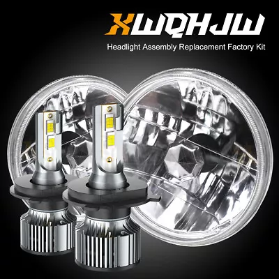 7'' Inch Round LED Headlights Sealed Hi/Lo Beam With DRL For Mack R Series • $169.99