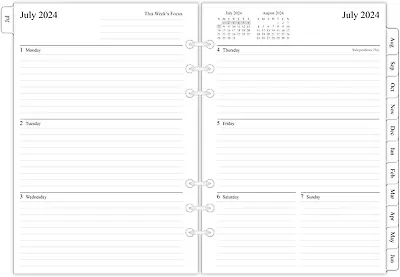 2024 Weekly & Monthly Planner Refill For A5 Ring Binder 5-1/2″ X 8-1/4  • $15.80