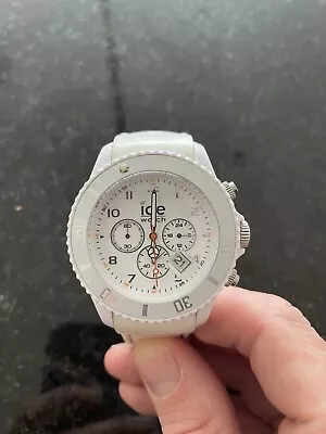 Ice Watch Big Ice Chronograph White Rubber Strap Watch • £39.99