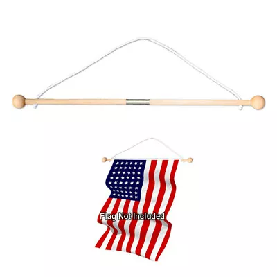 Mini Wooden Banner Pole For Garden Flags • $10.95