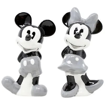 Disney Mickey And Minnie Grey Salt And Pepper Shakers White • $28.98