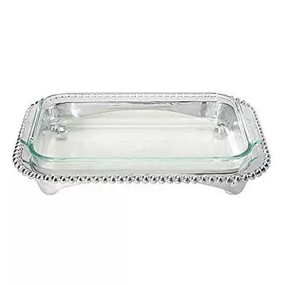 Mariposa Pearled Oblong Casserole Caddy • $149