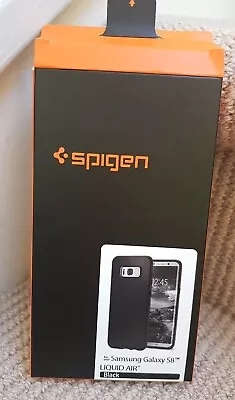 $24.95 • Buy Spigen Black Liquid Air Case Cover For Samsung Galaxy S8 Mobile