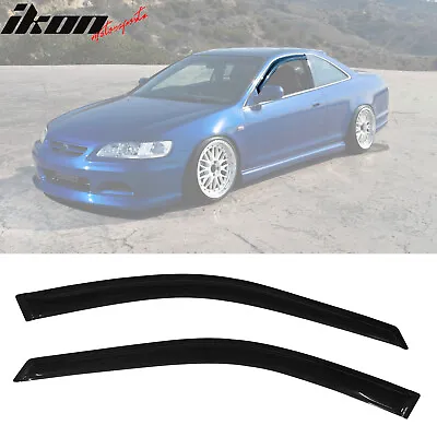 Fits 98-02 Honda Accord Coupe Tape On Acrylic 2PCS Window Visors Vent Rain Guard • $26.98