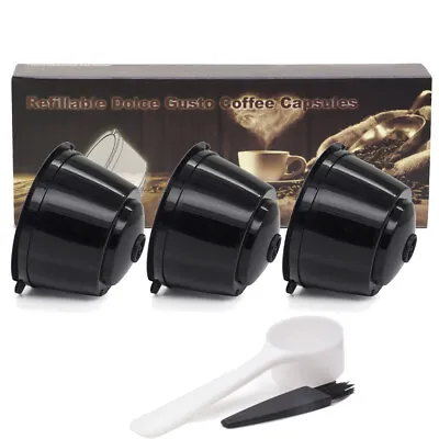 3Pcs Refillable Coffee Capsule Cup For Dolce Gusto Nescafe Reusable Filter Pod • $6.99