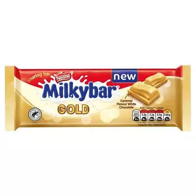 Milkybar Gold Caramel White Chocolate Sharing Bar 85g - From Giant Bradley's Swe • £1.25