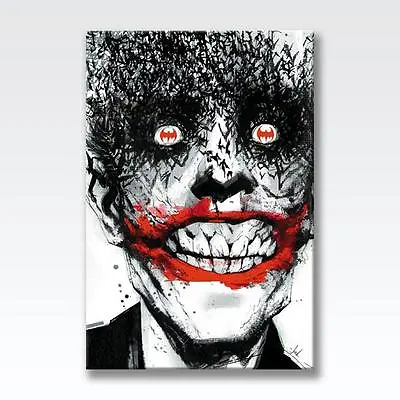 THE JOKER CANVAS Batman Dark Knight Poster Photo Print Wall Art 30 X20  CANVAS • £29.97