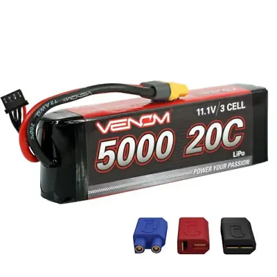 Venom 20C 3S 5000mAh 11.1V LiPo Battery With Universal Plug...  • $63.70