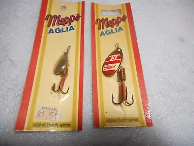 Two Vintage Mepps Aglia Spoon Lures New In Sealed Package #1 & #3 • $9.99