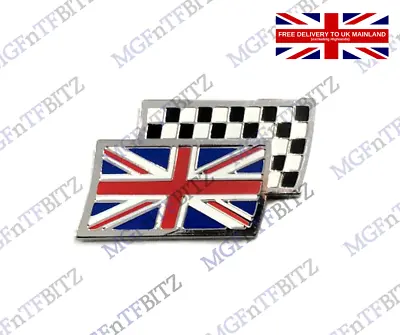 Mg Mgf Mg Tf Dag000070mmm Union Jack/chequered Flag Wing Badge - Free Delivery • £8.45