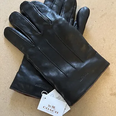 NWT $150 COACH Size L Men's Sheep Leather Cashmere Wool NAPA TECH Glove • $79.99