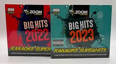 Zoom Karaoke - BIG HITS OF 2022 & 2023 - 2 X Triple CD+G Karaoke Disc Packs • £16.95
