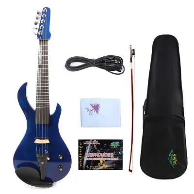 19Fret 5string Electric Silent Violin 4/4 Handmade Free Case 6.35mm Jack #EV20 • $379