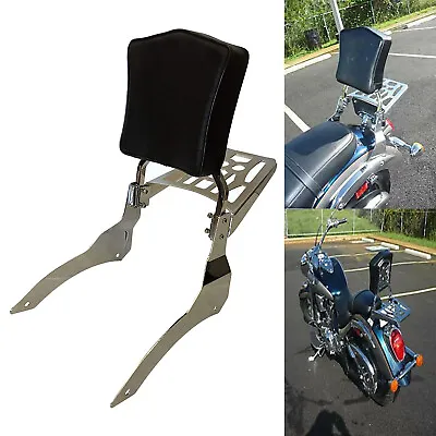 Sissy Bar Backrest Luggage Rack For Kawasaki Vulcan 2000 VN2000 • $114