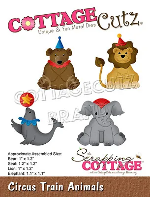 New Scrapping Cottage Cutz Metal Cutting Die Circus Train Animals  CC-862 • £19
