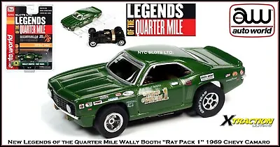 Auto World Legends Of The Quarter Mile Wally Booth '69 Camaro Fits AFX AW SC361 • $29.95