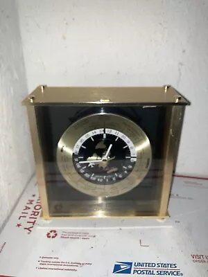 Vintage Seiko World Time Zone  Airplane Second Hand Quartz Desk Mantel Clock   • $168.59