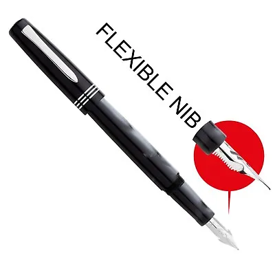 Marlen Aleph Fountain Pen | Flexible Nib | Pearly Grey Italian Resin | Brand New • $199