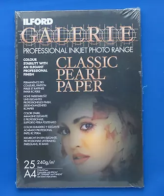 ILFORD Galerie Classic Pearl Paper 250gsm A4 25 Sheets New And Sealed • £15.99