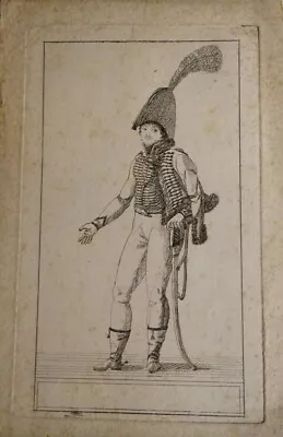 Ec Francaise Xix Engraving Uniform Costume Hussard Cavalry Napolon Empire 1805 • £32.53