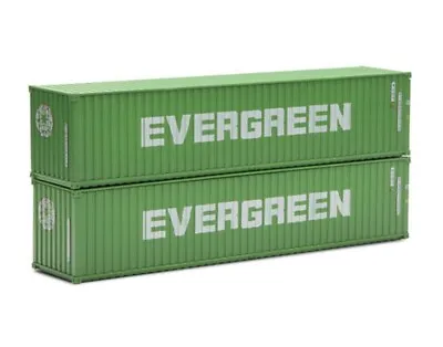 Menard Evergreen 40’ Intermodal Containers O Gauge Scale Double Maxi Husky Stack • $39.99