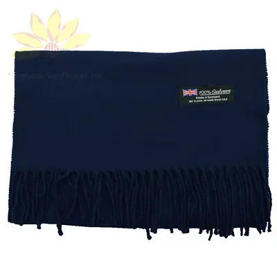 Men Women Unisex 100% Cashmere Warm Plain Scarf Pure Solid Color Wool Scotland • $7.99