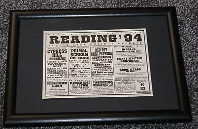 £13.99 • Buy READING 94 Framed A4 1994 Music Rock Festival Original Promo Art Poster