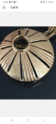 £19 • Buy Signed Crown Trifari Vintage Gold Plated Pendant