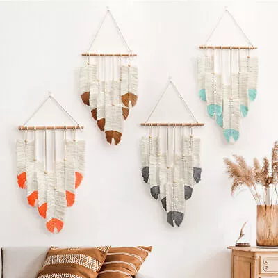 Handmade Large Macrame Wall Hanging Boho Cotton Rope Home Decor Vintage Unique • $9.99