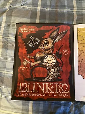 $150 • Buy 2016 Blink 182 Barclays Center Show Poster /182 - Brooklyn - Travis Barker