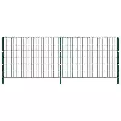 Fence Panel With Posts Iron 3.4x1.2 M Green Safety Frame TPG • £307.99