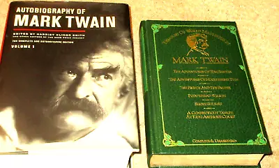 Mark Twain   -  Autobiography ( Volume 1 )  &  Treasury Of World Masterpieces • $19.99