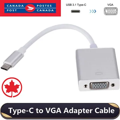 USB 3.1 Type C To VGA USB-C HDTV Adapter Cable For New Apple Macbook 12 In 2015 • $7.19