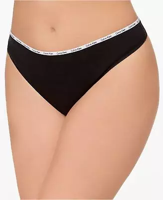 Calvin Klein Thong Size Xl Cotton Underwear Logo-waist Black Single Thong • £9