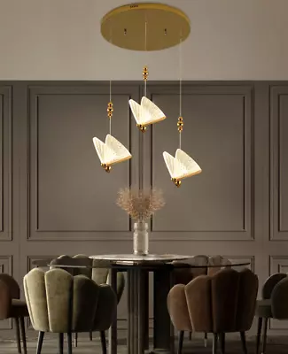 Modern Beautiful Butterfly LED Pendant Light Ceiling Lamps Art Deco Chandelier • $239.19