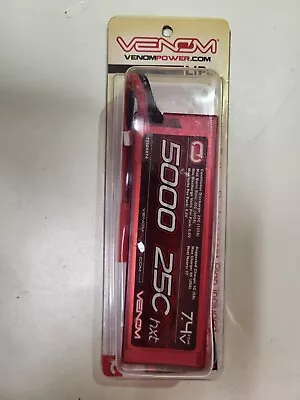 Venom 7.4v 2S 5000MAH 25C Hardcase LiPo Battery 1558HXT4 (2) • $49