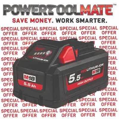 £83.99 • Buy BRAND NEW Milwaukee M18 HB5.5 M18 5.5Ah REDLITHIUM-ION High Output Battery