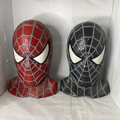 Lot Of 2 Spiderman Mega Bloks Head Containers 2002 Red And Black Case Only • $39.99