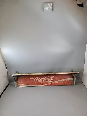 Vintage Coca Cola Wooden Crate Shelf Red And White • $34.99