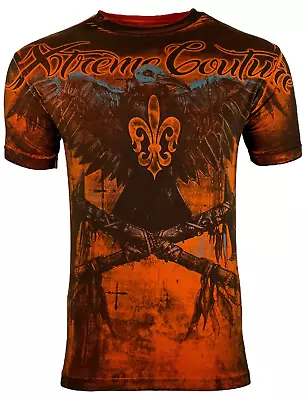 Xtreme Couture By Affliction Men's T-shirt Darkside Biker Red Tattoo S-5XL • $25.95