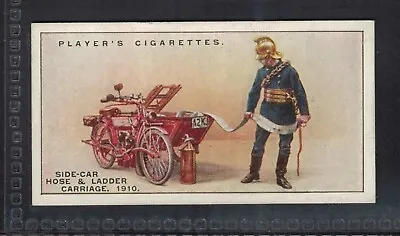 MOTOR SIDE-CAR HOSE & LADDER CARRIAGE 1910 - 90 + Year Old UK Tobacco Card # 35 • $5.95