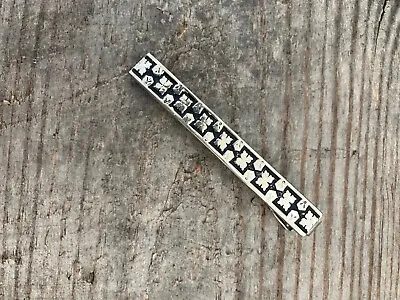 Vintage Silver Tone Mid Century Modern Tie Bar Clip 1960s • $3.99