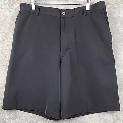 Nike Mens Golf Shorts 33 Black Standard Fit Dri Fit Flat Front • $17.97