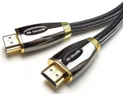 £4.49 • Buy PREMIUM HDMI Cable V2.0 0.5M/1M/1.5M/2M-10M High Speed 4K UltraHD 2160p 3D Lead