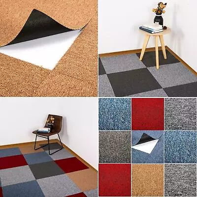 Carpet Tiles Heavy Duty 20pcs 5SQM Commercial Office Home Shop Retail Flooring • £39.99