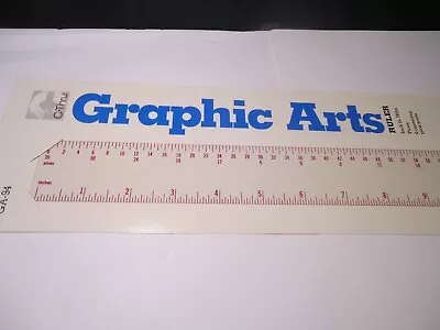 New From Old Stock C-thru #ga-94 Graphic Arts Ruler 12  In 16ths 0 Centering  • $5.25