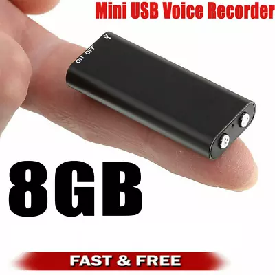Mini Spy Audio Recorder Voice Activated Office Listening Device 96 Hours 8GB • $24.99