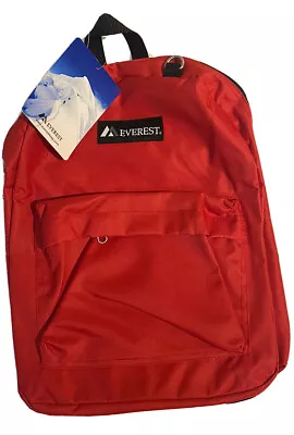 Everest Backpack Pack Red Black School Classic Bag • $26.99