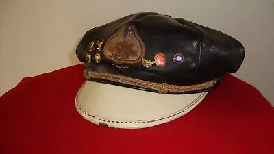 Rare Vintage Harley-Davidson Motorcycle Riding Cap & Pins Top Notch Museum Piece • $61