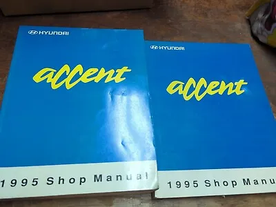 1995 Hyundai Accent Shop Service Repair Manuals Set Original Books • $33